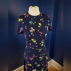 Vintage 1940s rayon dress and jacket,  size Medium